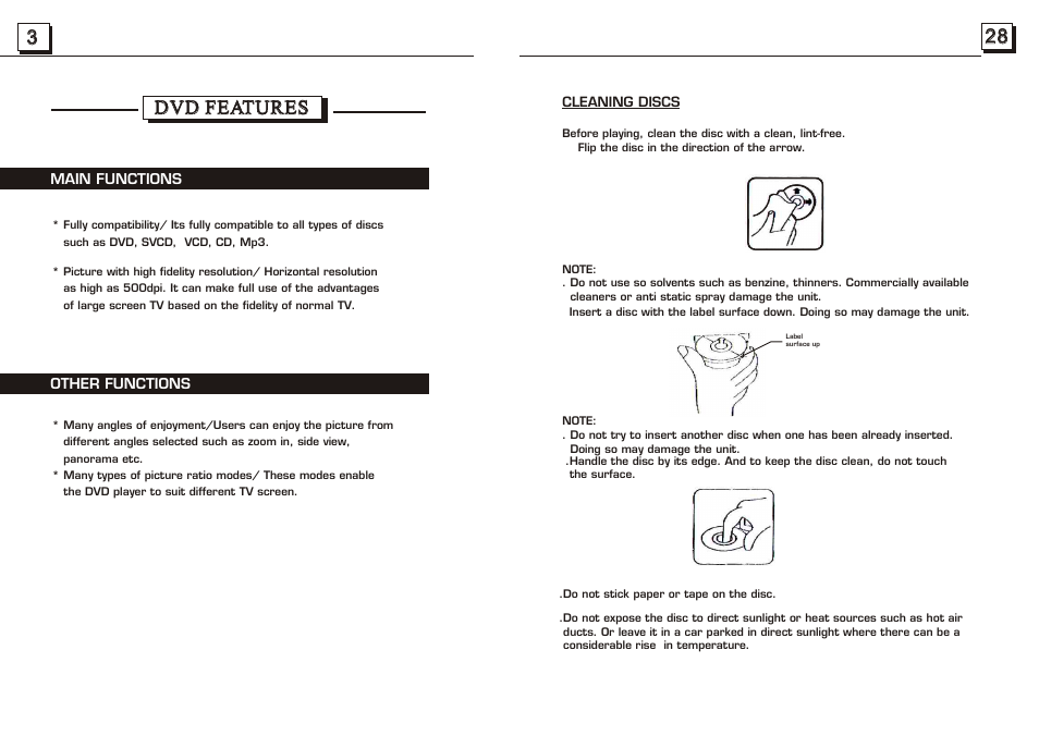 3dvd features dvd features | Radio Shack PLDVD188 User Manual | Page 4 / 16