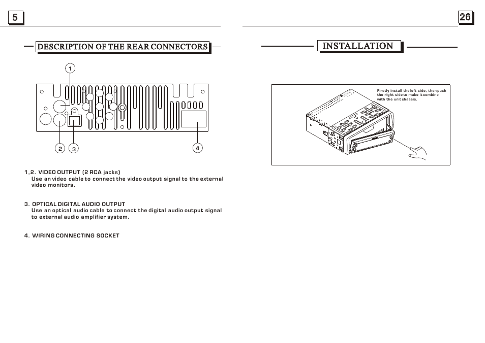 Installation, Installation 26 26 | Radio Shack PLDVD188 User Manual | Page 6 / 16