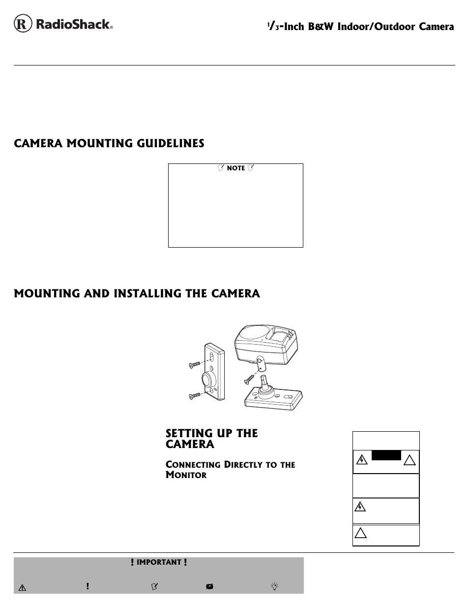 Radio Shack 49-2515 User Manual | 2 pages