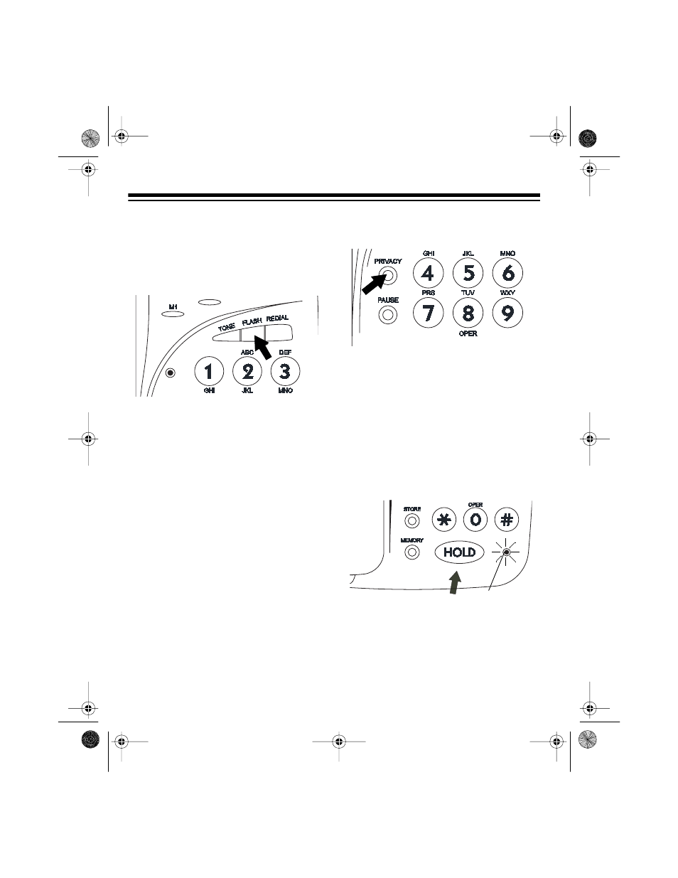 Using flash, Using privacy, Using hold | Radio Shack TAD-1026 User Manual | Page 14 / 32