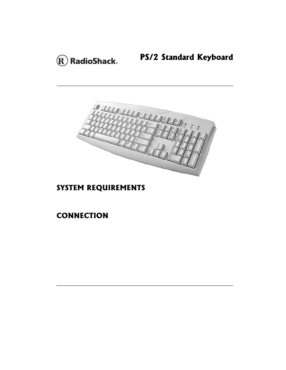 Radio Shack 26-534 User Manual | 2 pages