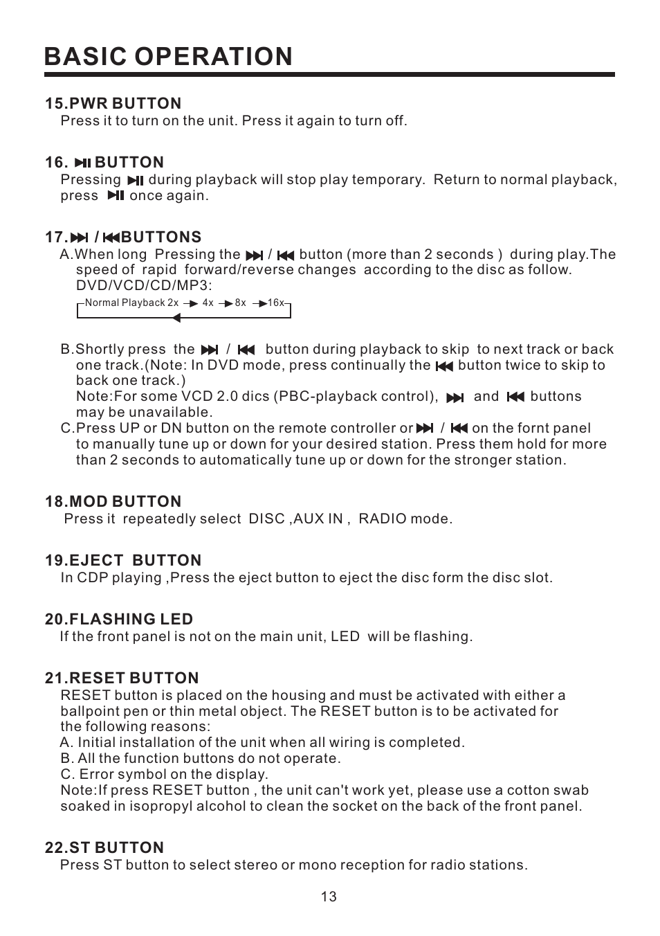 Basic operation | Radio Shack PLD187V User Manual | Page 14 / 24