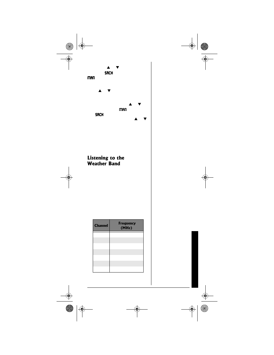 Kuvgpkpi"vq"vjg" 9gcvjgt"$cpf | Radio Shack PRO-82 User Manual | Page 31 / 56