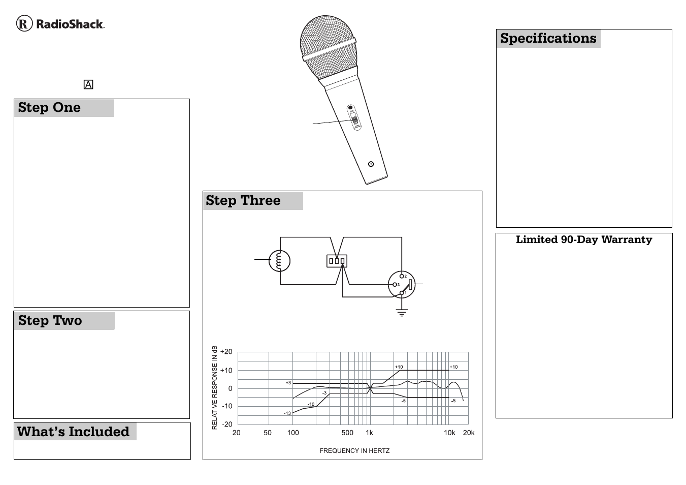 Radio Shack 33-3001 User Manual | 1 page