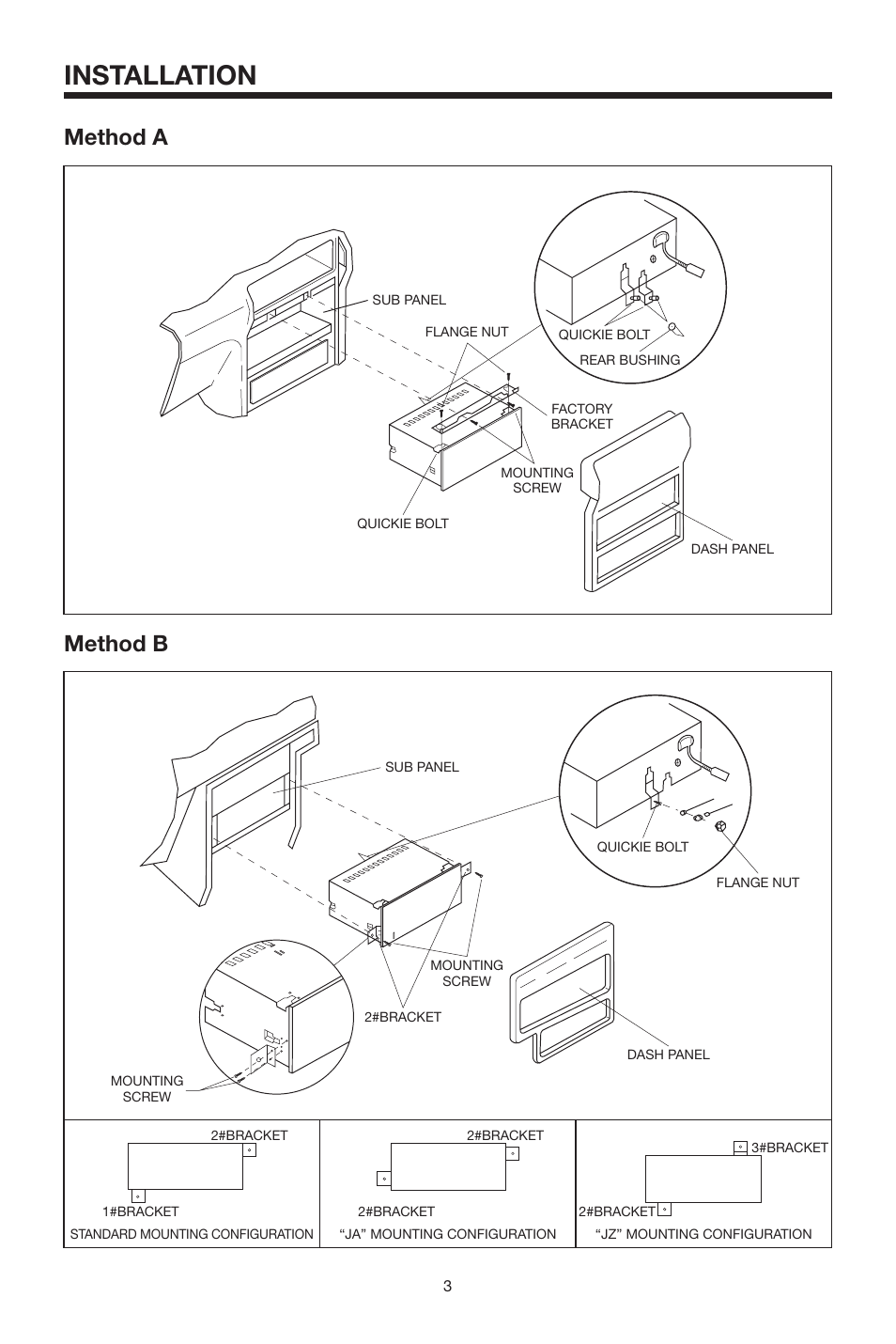 Installation, Method a method b | Radio Shack PLCDCS 200 User Manual | Page 3 / 12