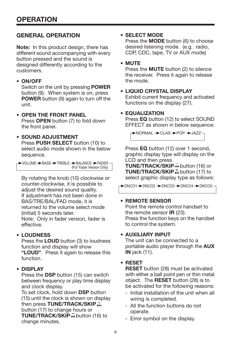 Operation, General operation | Radio Shack PLCDCS 200 User Manual | Page 6 / 12
