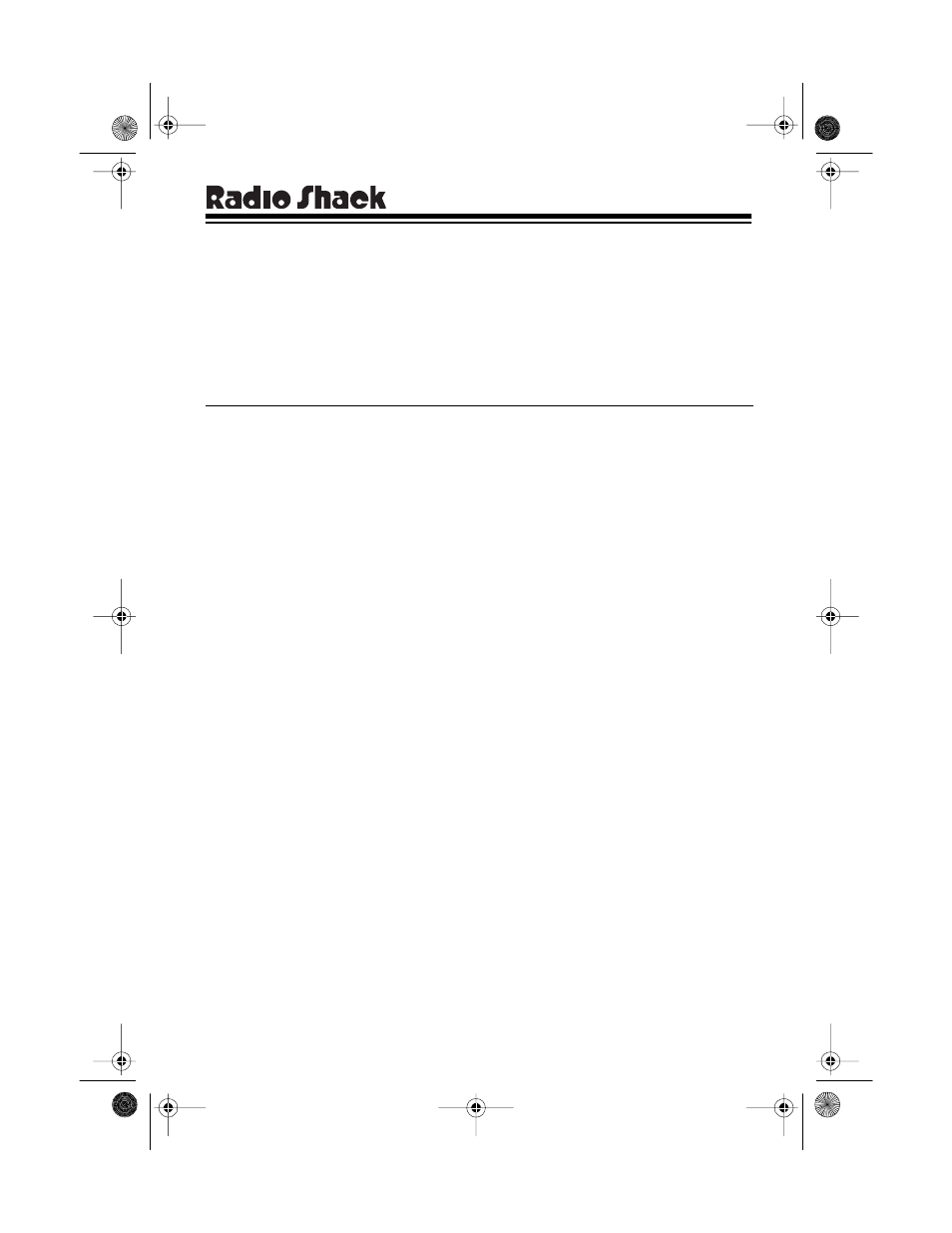 Radio Shack 40-1024A User Manual | 4 pages