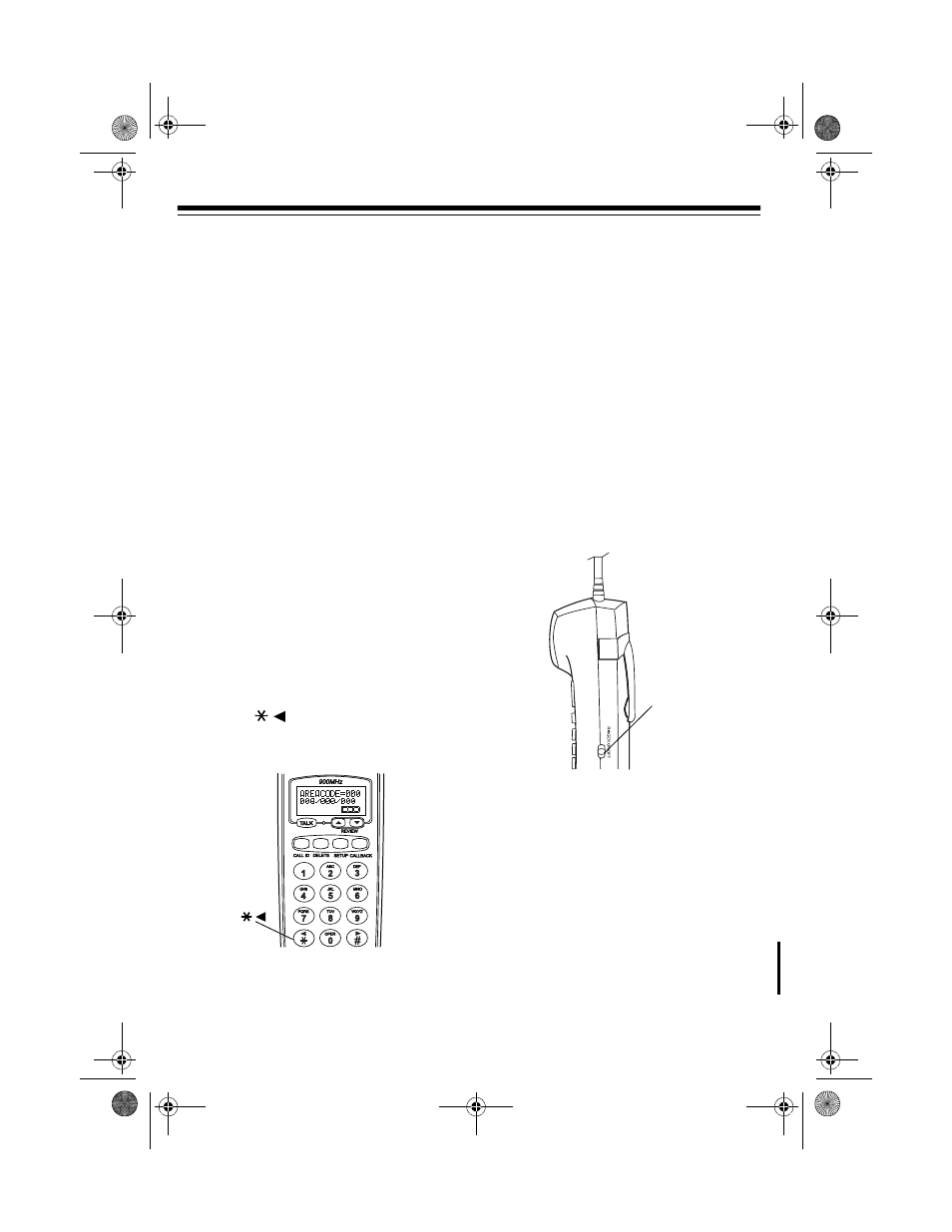 Setting the area code, Setting the ringer | Radio Shack ET-1105 User Manual | Page 12 / 28