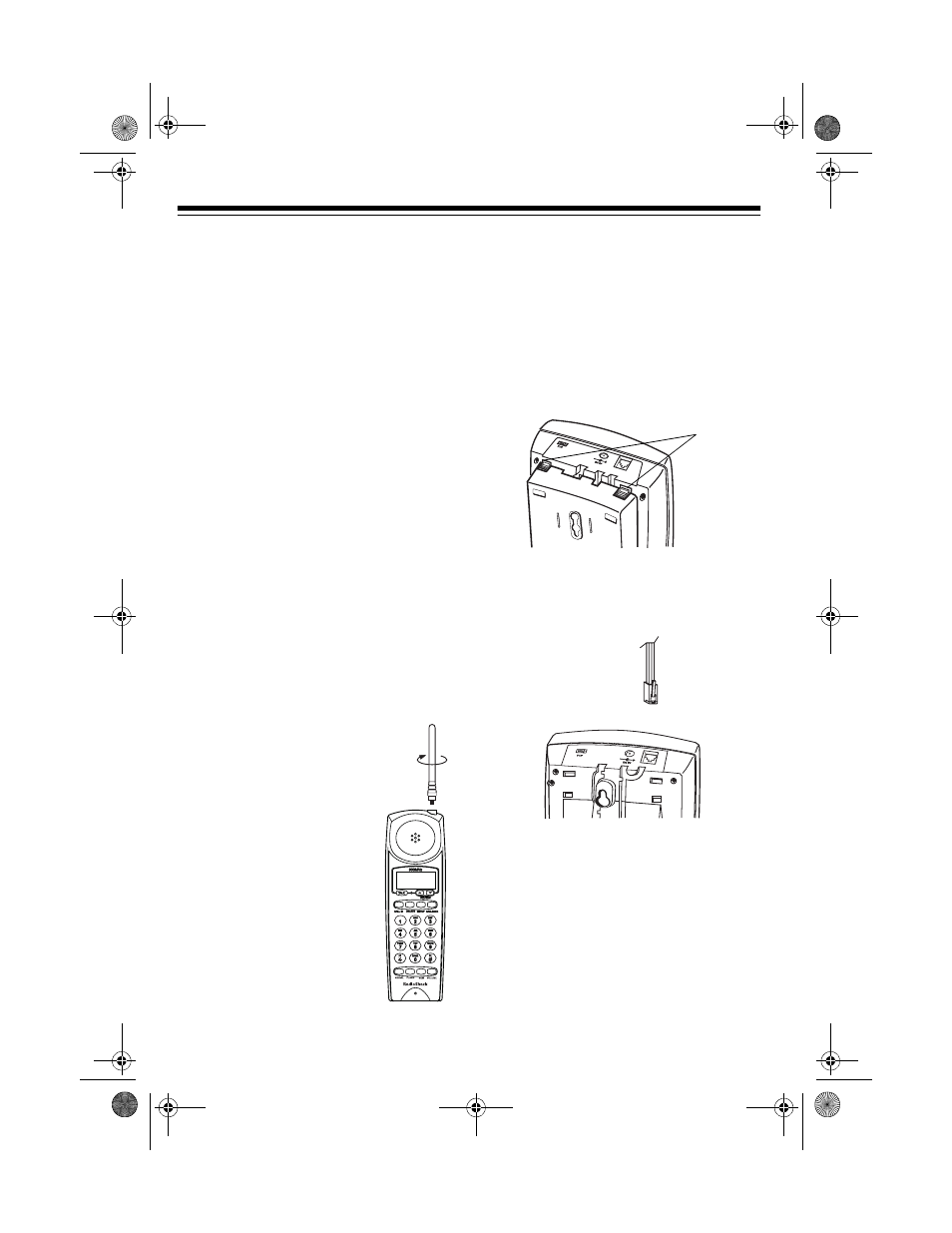 Preparation, Selecting a location, Attaching the handset’s antenna | Placing the base on a desk top | Radio Shack ET-1105 User Manual | Page 6 / 28