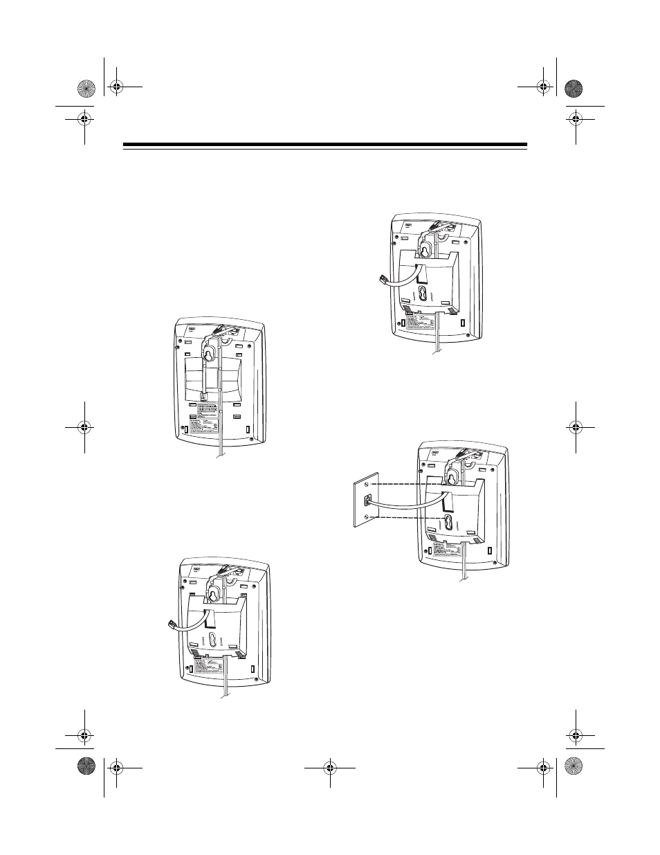 Mounting the base on a wall plate | Radio Shack ET-1105 User Manual | Page 8 / 28