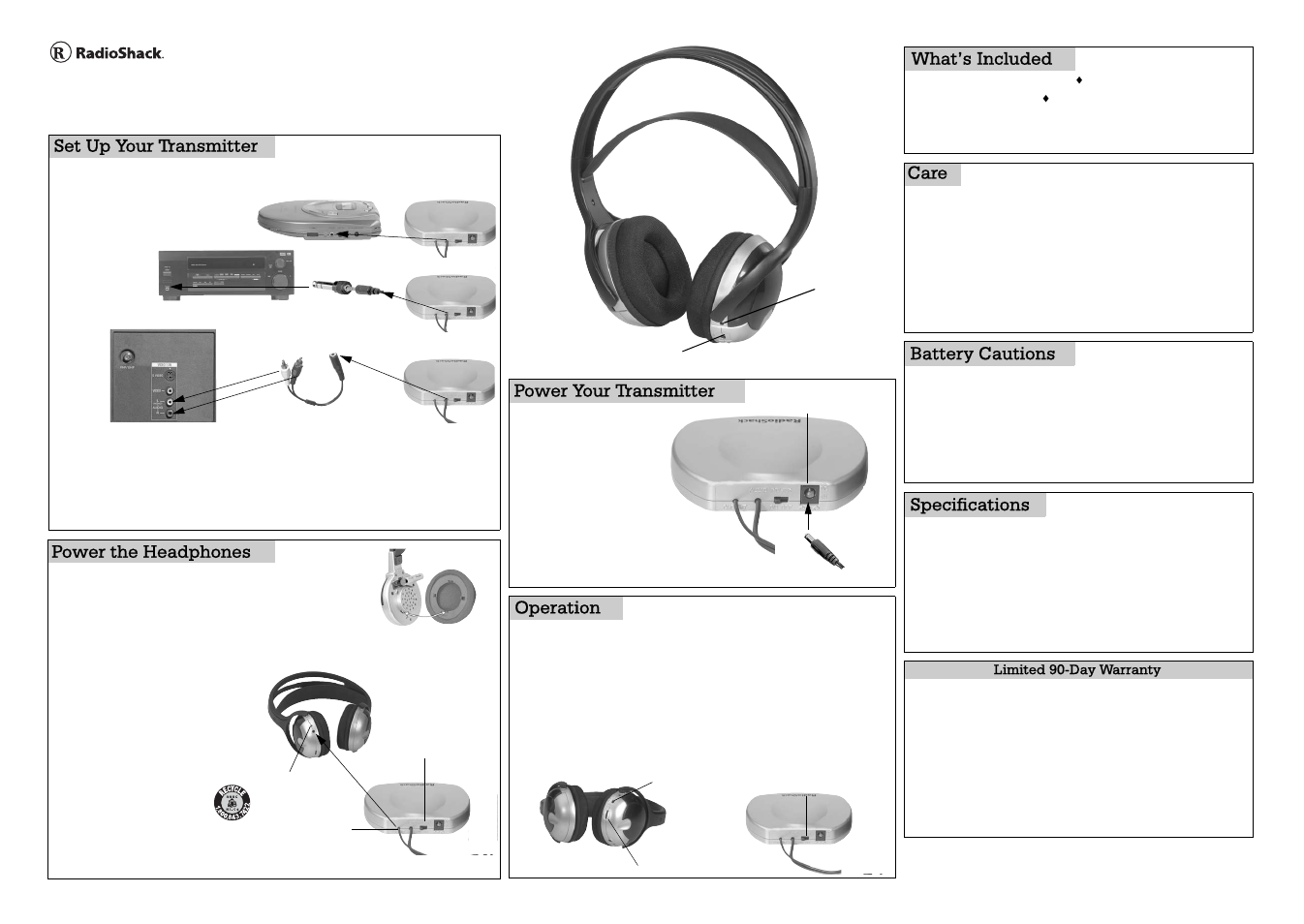 Radio Shack 33-1234 User Manual | 1 page