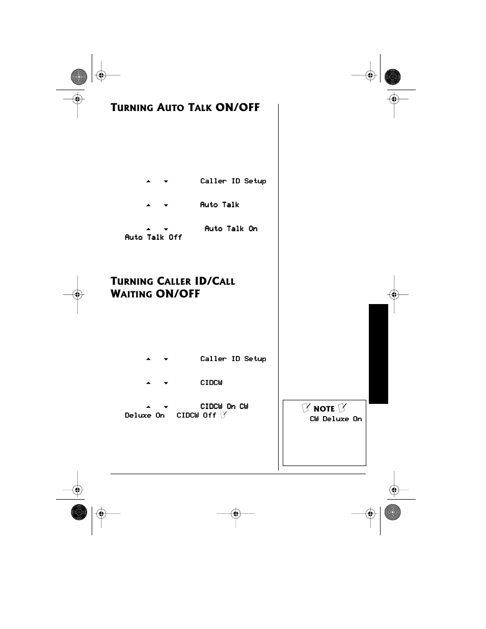 On/off, Id/c | Radio Shack 43-3815/43-3898 User Manual | Page 13 / 48