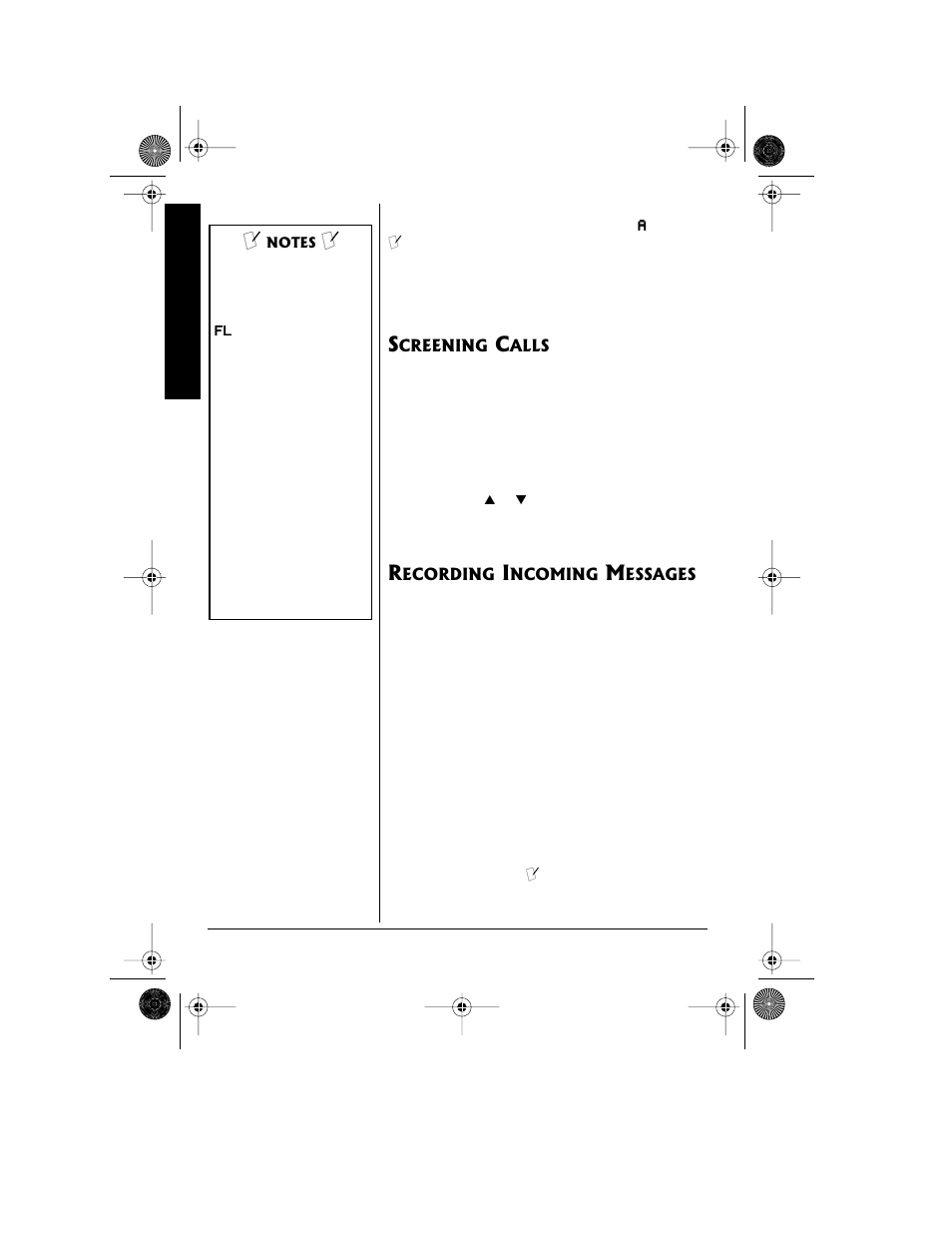 Screening calls recording incoming messages | Radio Shack 43-3815/43-3898 User Manual | Page 38 / 48