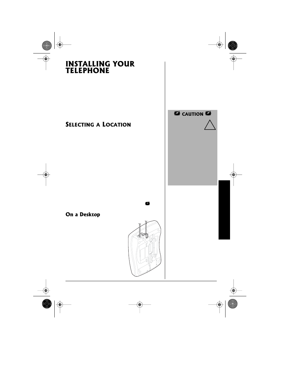 Installing your telephone, Selecting a location | Radio Shack 43-3815/43-3898 User Manual | Page 7 / 48