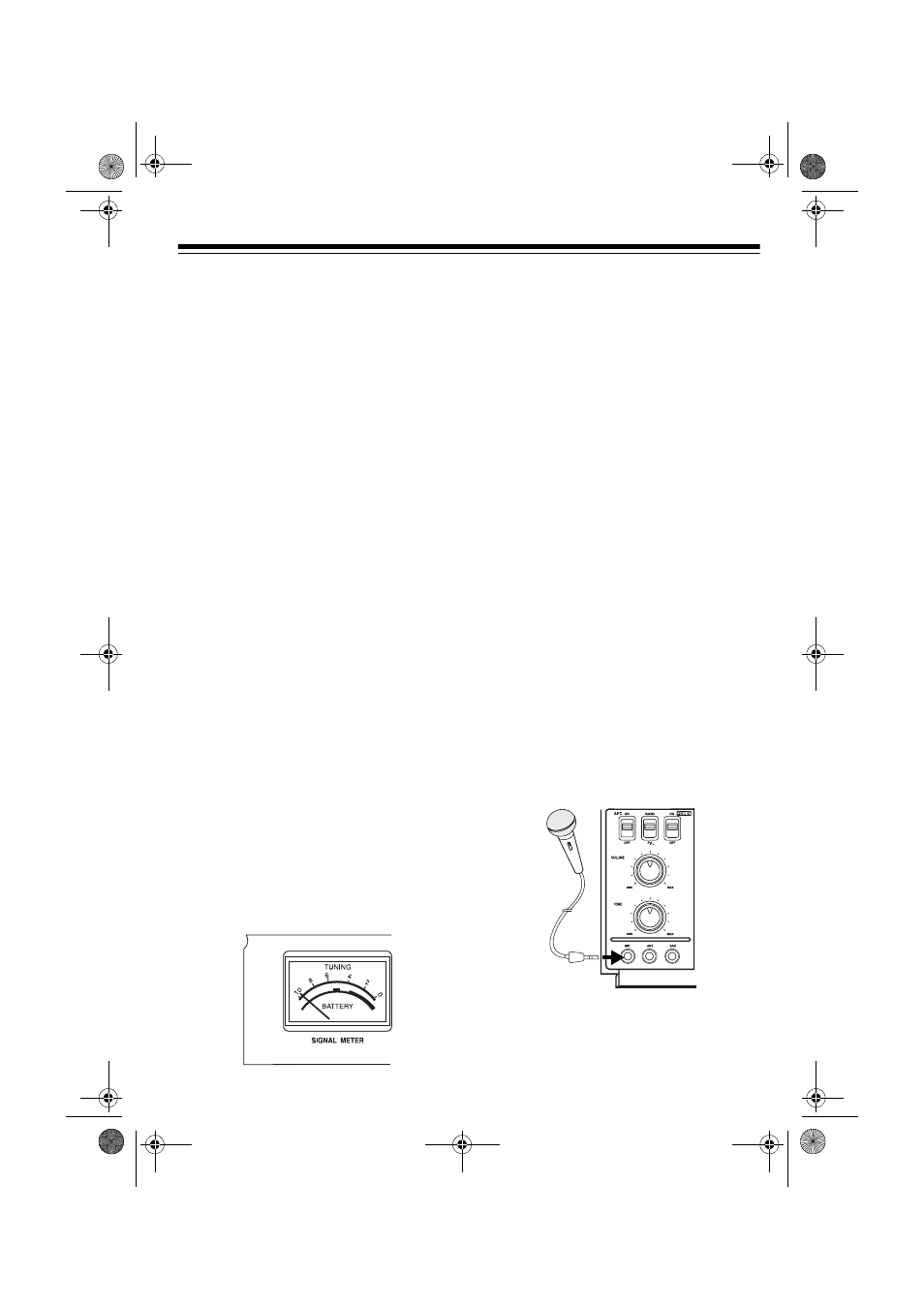 Reading the tuning/ battery meter, Using the p.a. (public address) function | Radio Shack 12-795 User Manual | Page 11 / 16