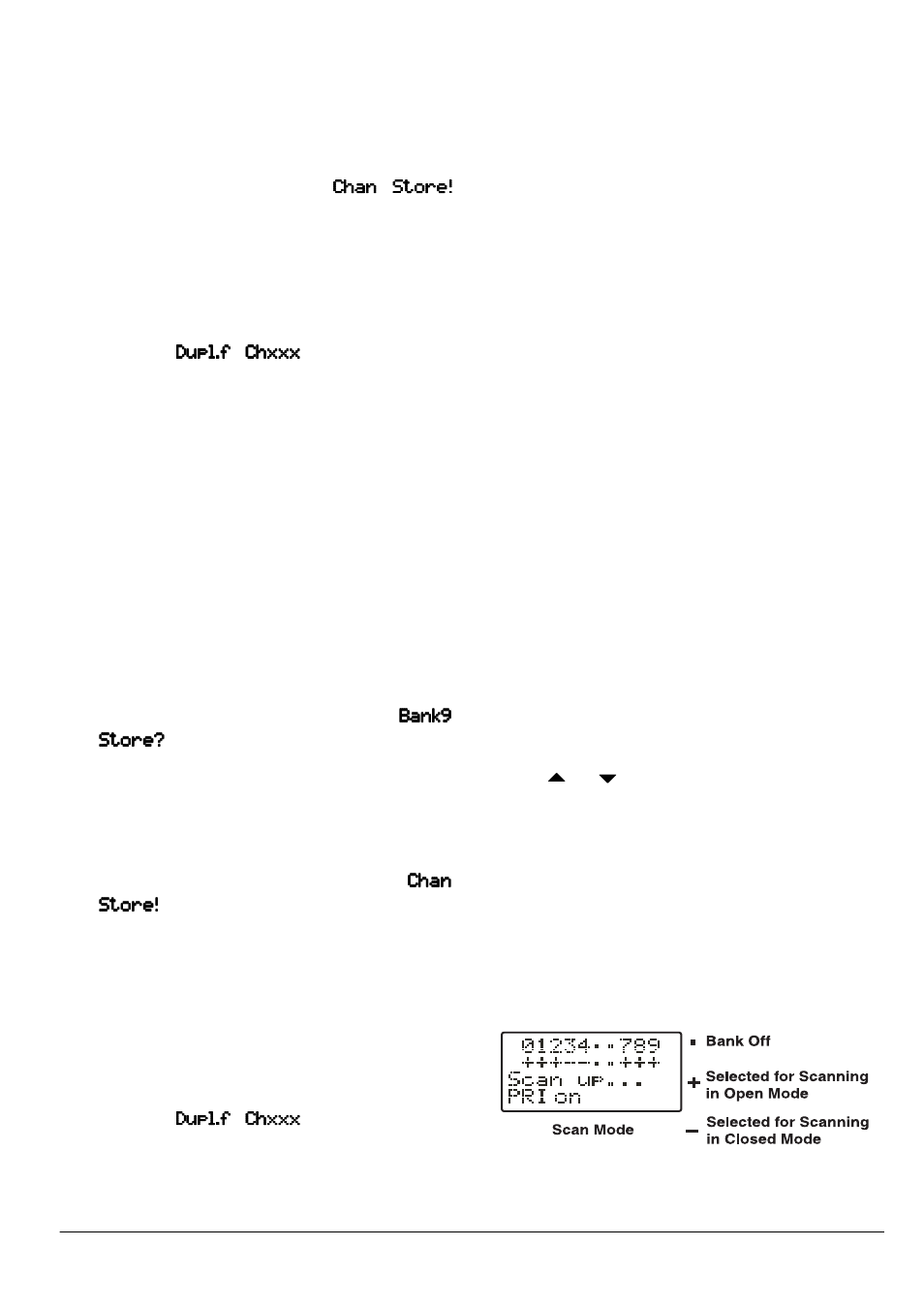 Scanning the channels, Turning channel-storage banks off and on, Copying a frequency into the pri- ority channel | Radio Shack PRO-2053 User Manual | Page 25 / 56