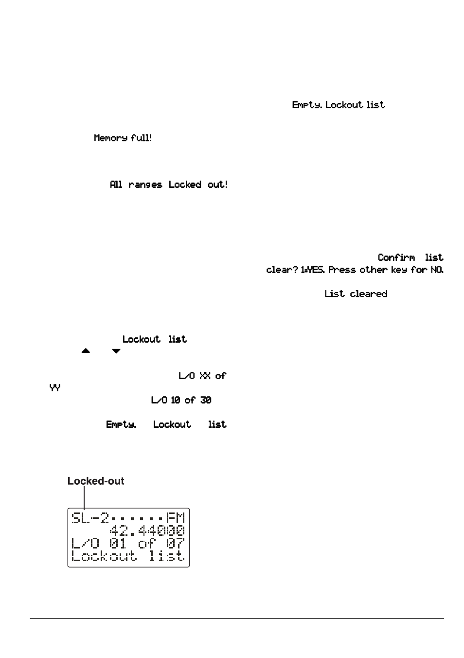 Priority, Reviewing locked-out frequen- cies, Clearing a locked-out frequency | Radio Shack PRO-2053 User Manual | Page 27 / 56