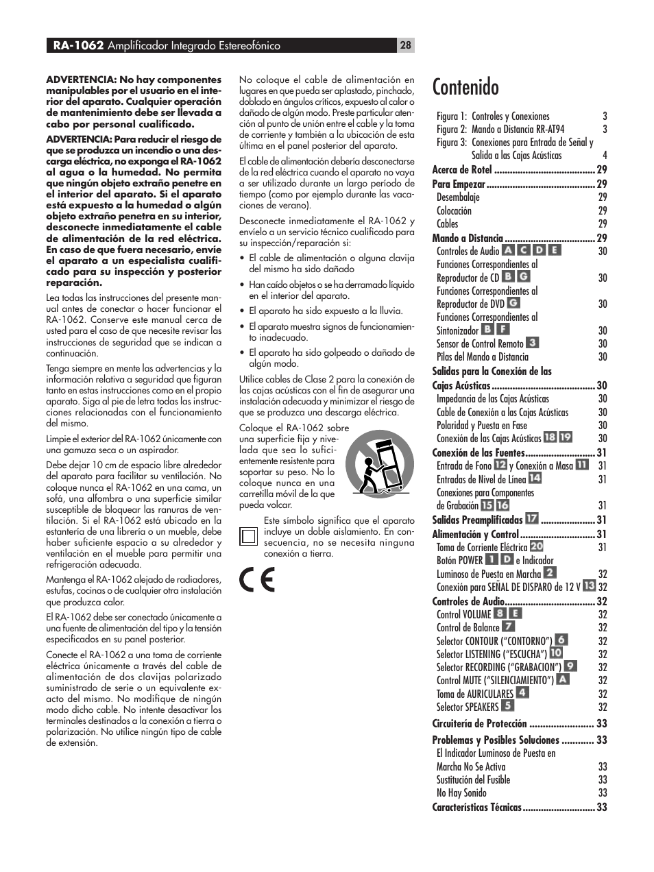 ROTEL RA-1062 User Manual | Page 28 / 54