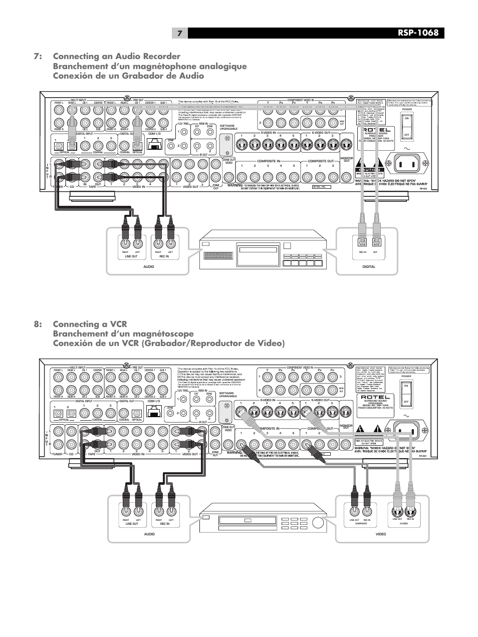 Rsp-1068 | ROTEL RSP-1068 User Manual | Page 7 / 106