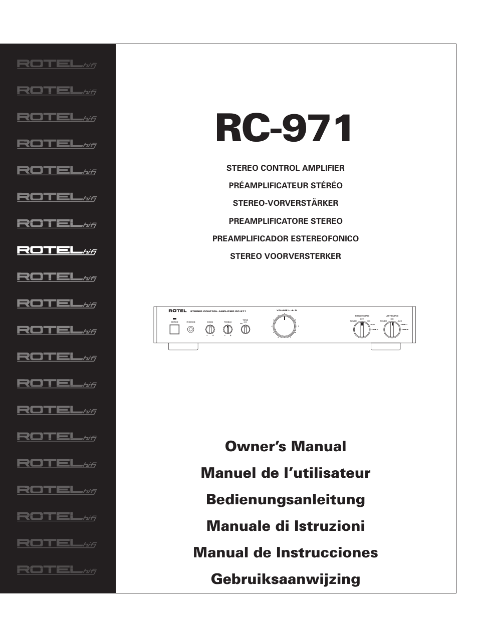 ROTEL RC-971 User Manual | 32 pages