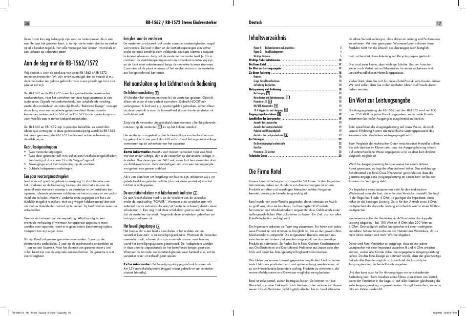 ROTEL RB-1572 User Manual | Page 35 / 48