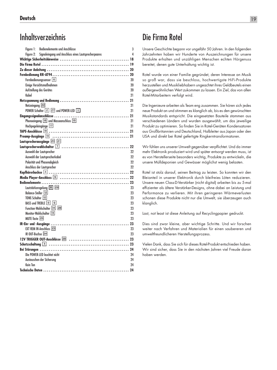 ROTEL RA-05 SE User Manual | Page 19 / 64