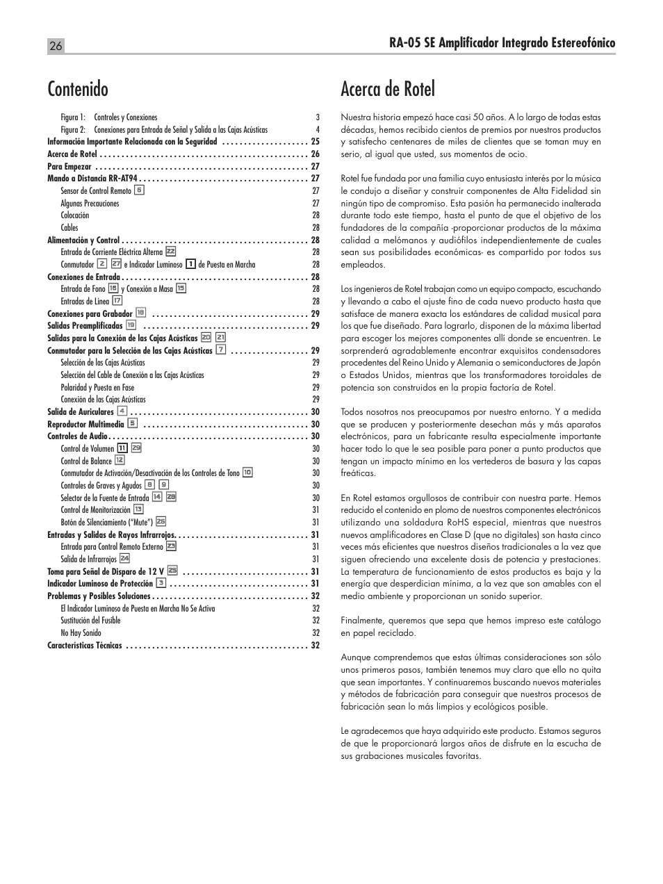 ROTEL RA-05 SE User Manual | Page 26 / 64
