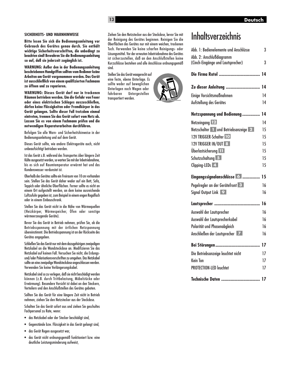 ROTEL High Current Two Channel Amplifier RB-1050 User Manual | Page 13 / 34