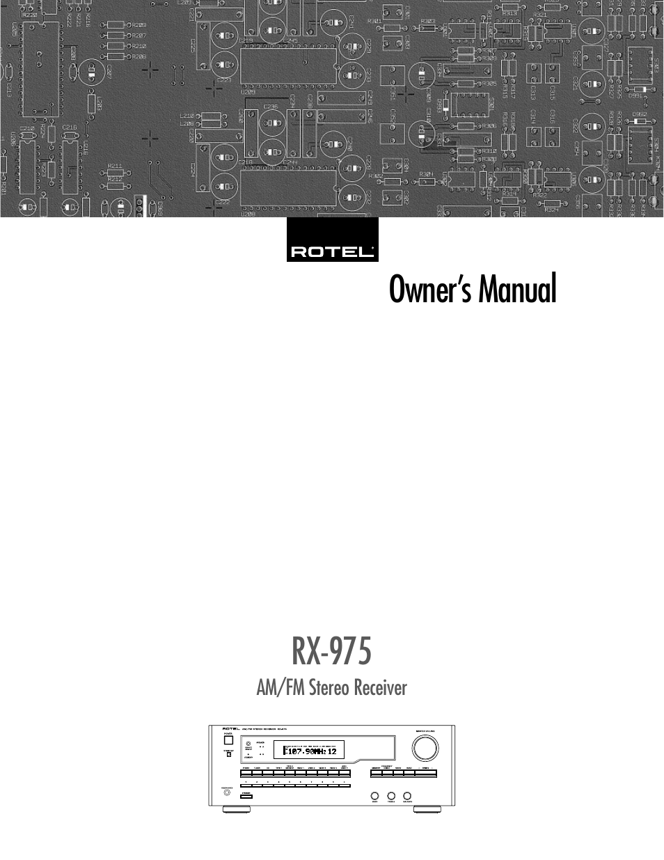 ROTEL RX-975 User Manual | 16 pages