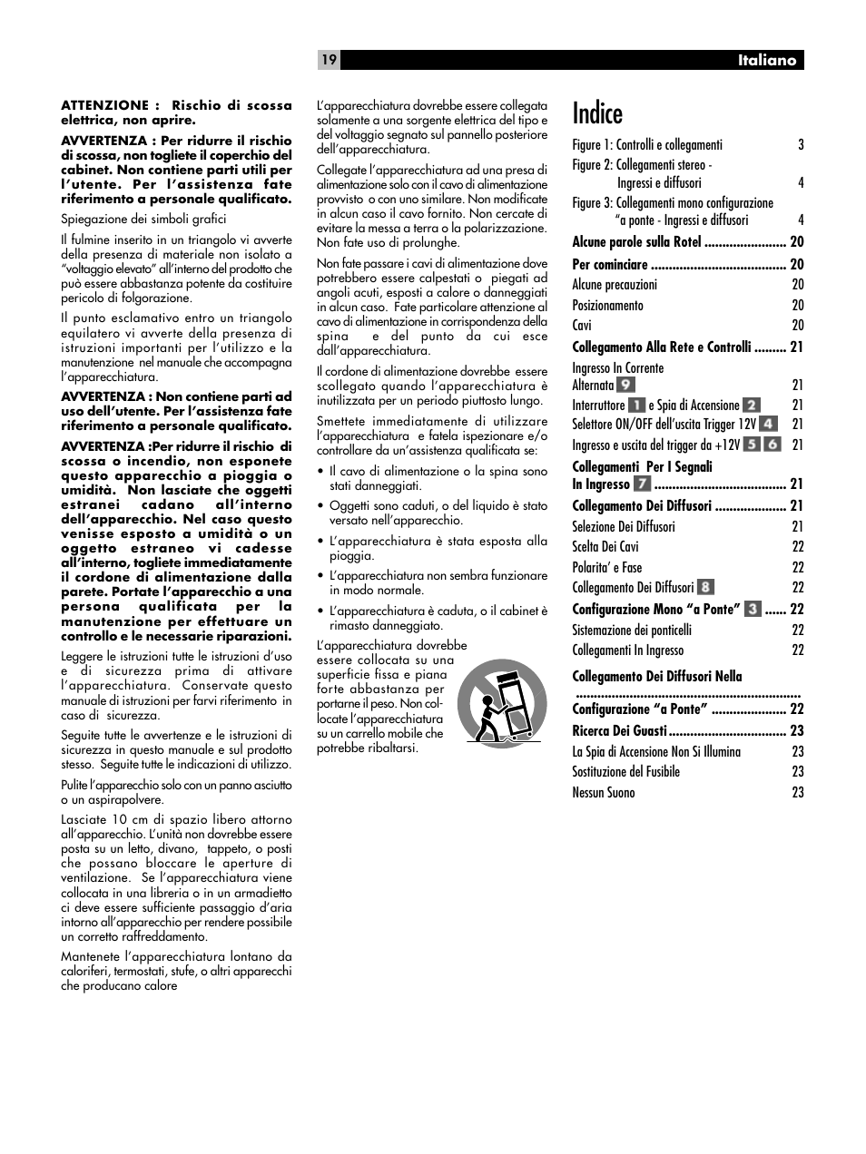 Indice | ROTEL RB-03 User Manual | Page 19 / 40