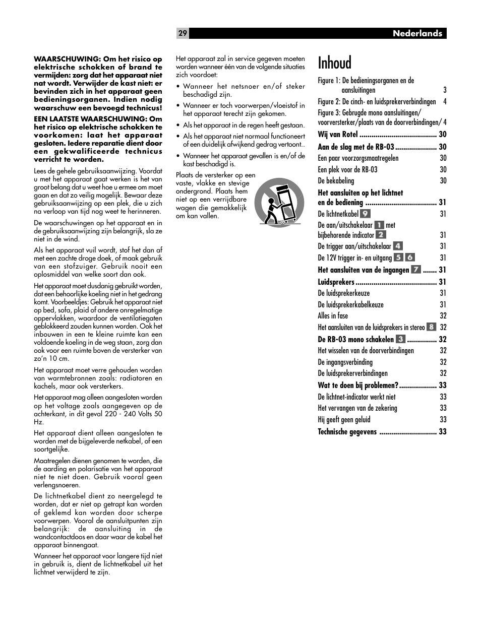 Inhoud | ROTEL RB-03 User Manual | Page 29 / 40