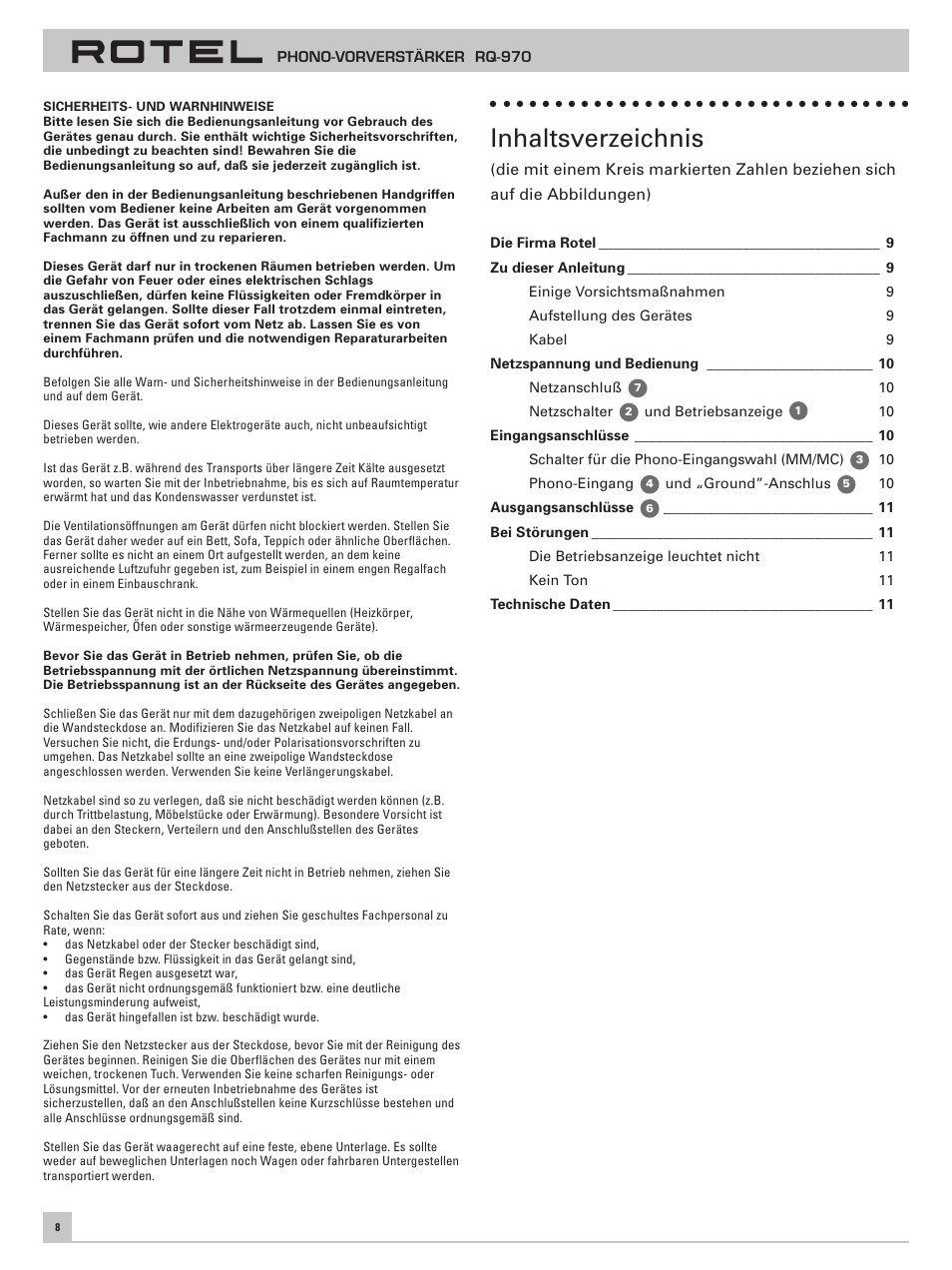 ROTEL RQ-970 User Manual | Page 12 / 32