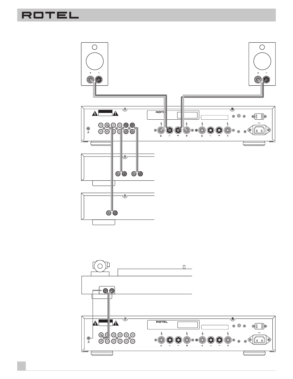 Figure 3: phono input connection, Cd player recorder, Speakers rotel ra-932 | Ph0no rotel ra-932 | ROTEL RA-932 User Manual | Page 4 / 10