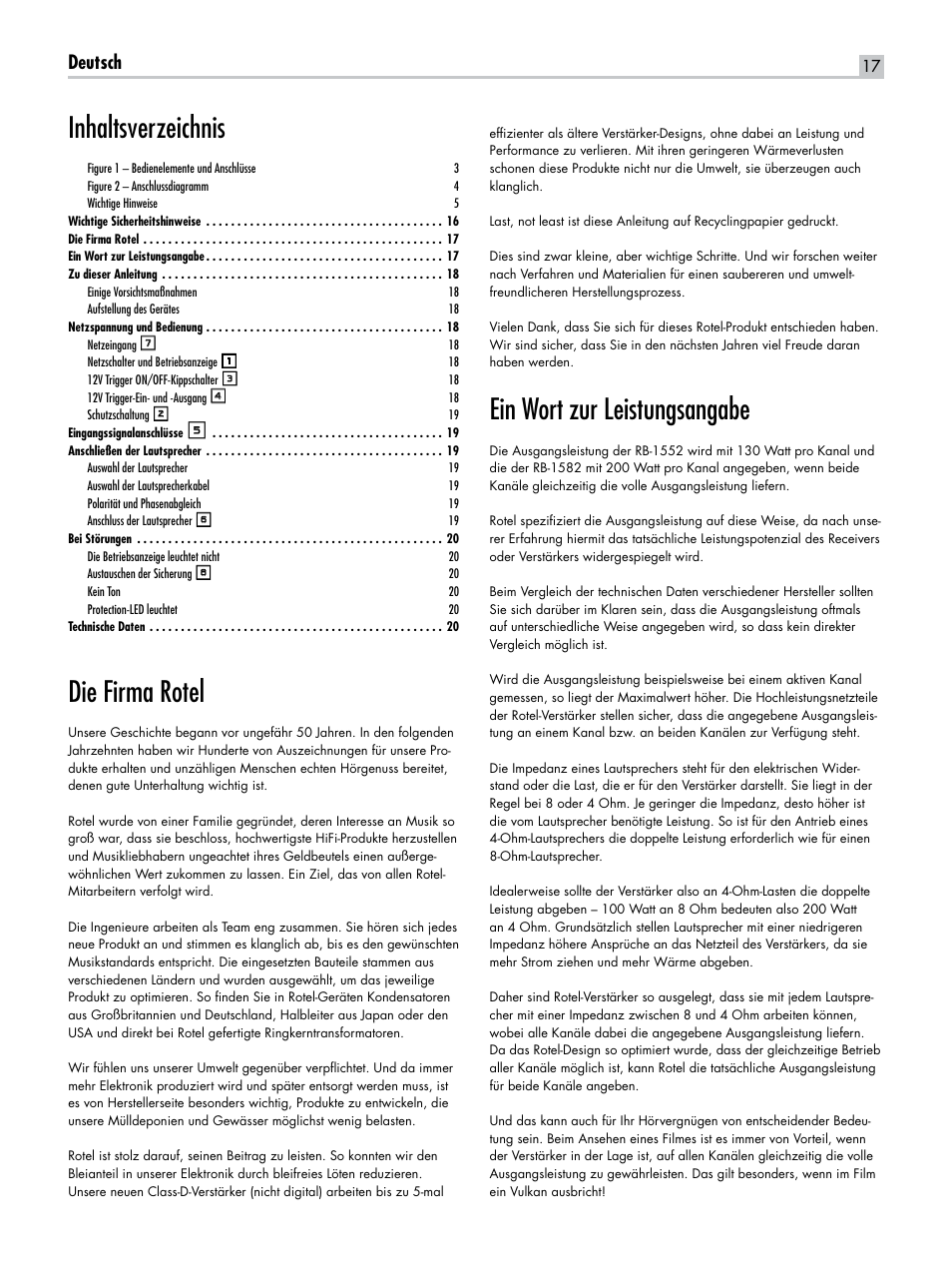 ROTEL RB-1582 User Manual | Page 17 / 48