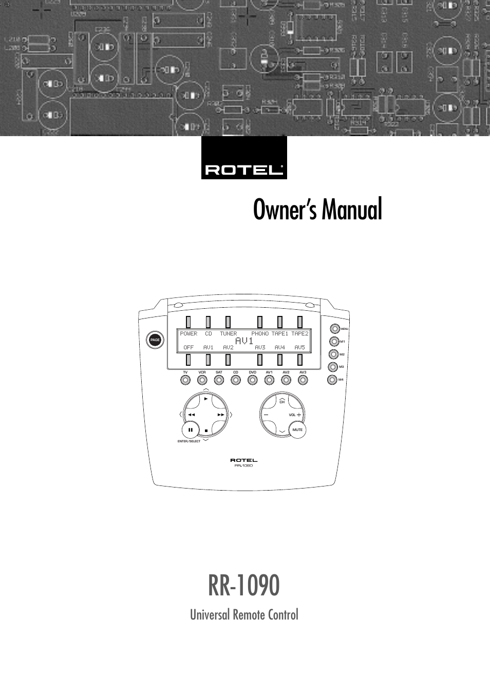 ROTEL RR-1090 User Manual | 24 pages