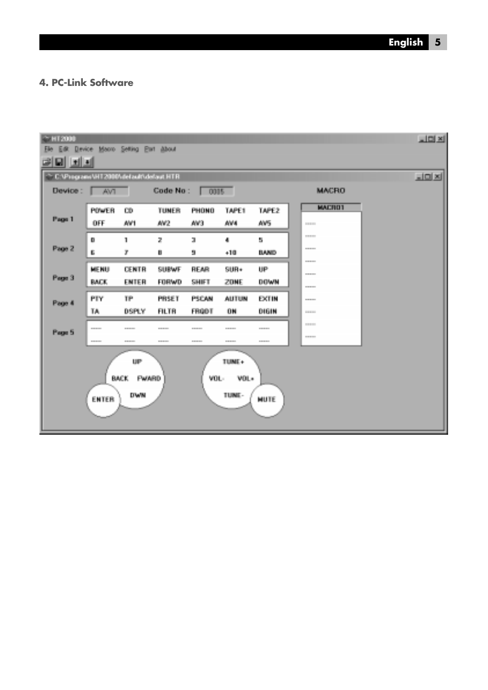 Pc-link software | ROTEL RR-1090 User Manual | Page 5 / 24
