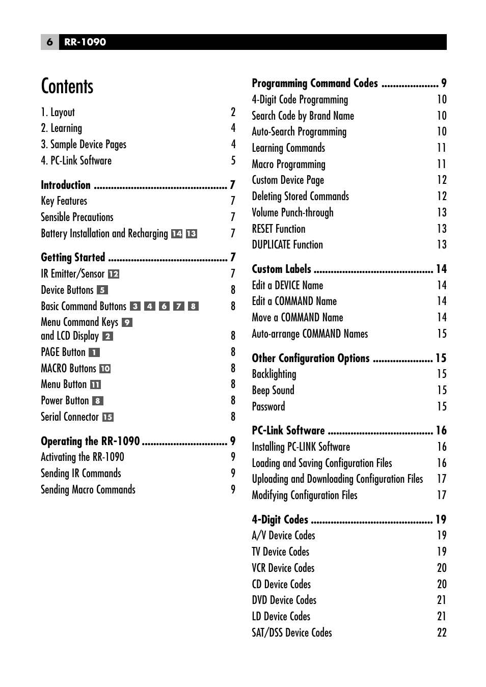 ROTEL RR-1090 User Manual | Page 6 / 24