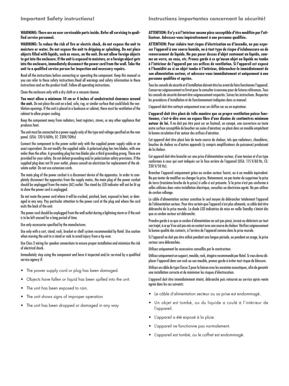 ROTEL RKB-250 User Manual | Page 4 / 56