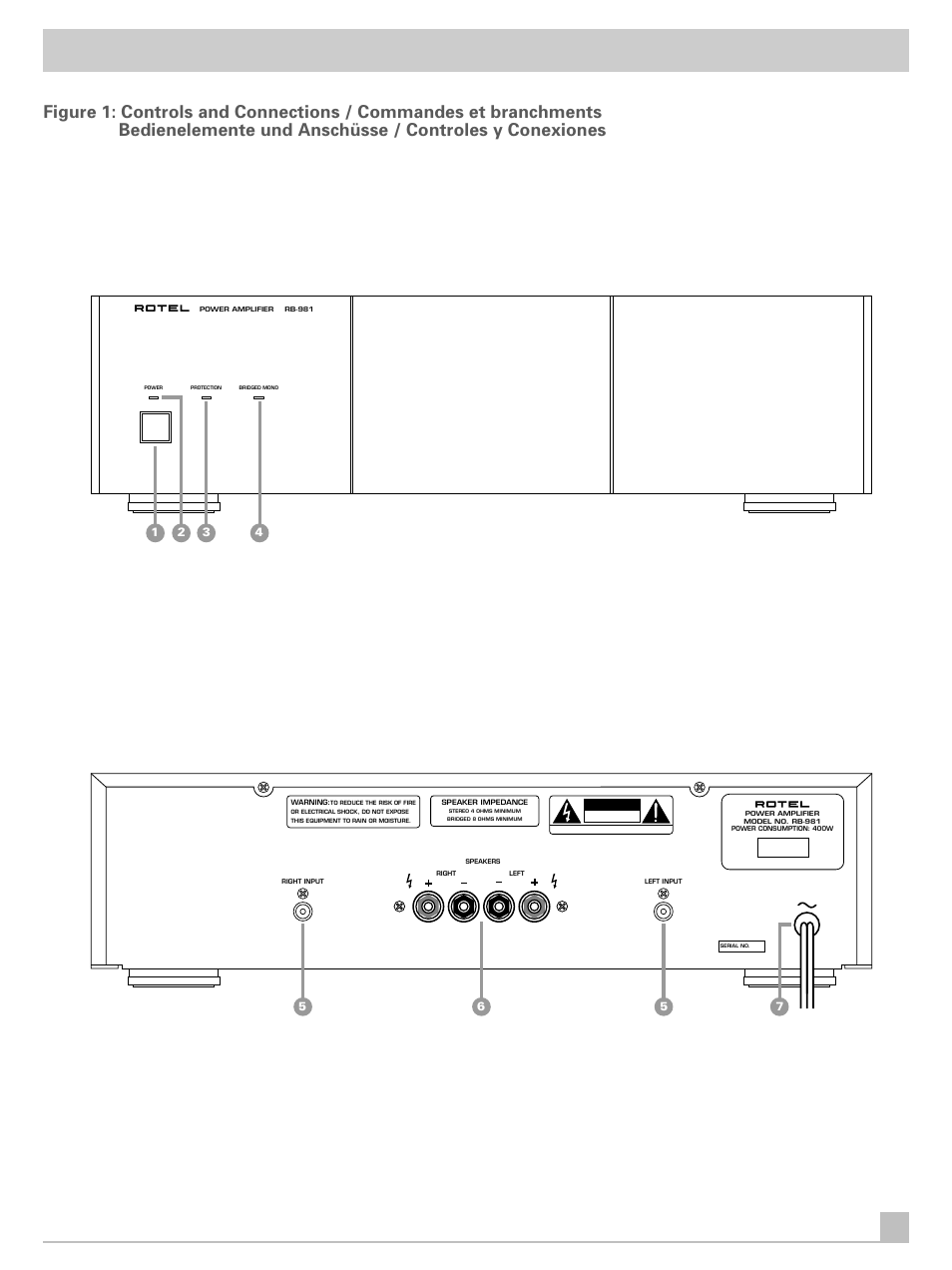 ROTEL RB981 User Manual | Page 3 / 11