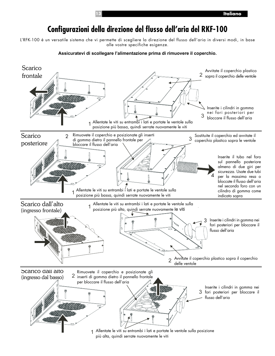 Scarico dall’alto | ROTEL RKF-100 User Manual | Page 13 / 26