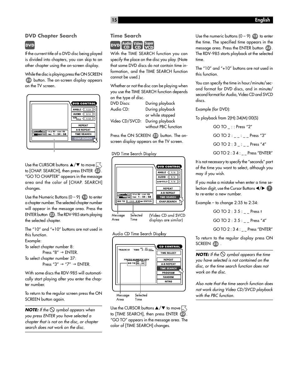 ROTEL RDV-985 User Manual | Page 15 / 30