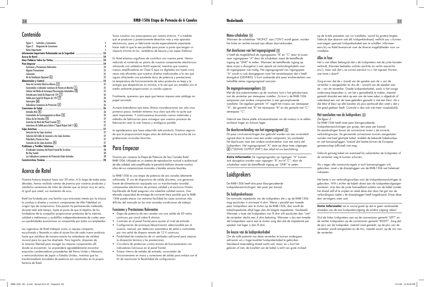 ROTEL RMB-1506 User Manual | Page 34 / 54