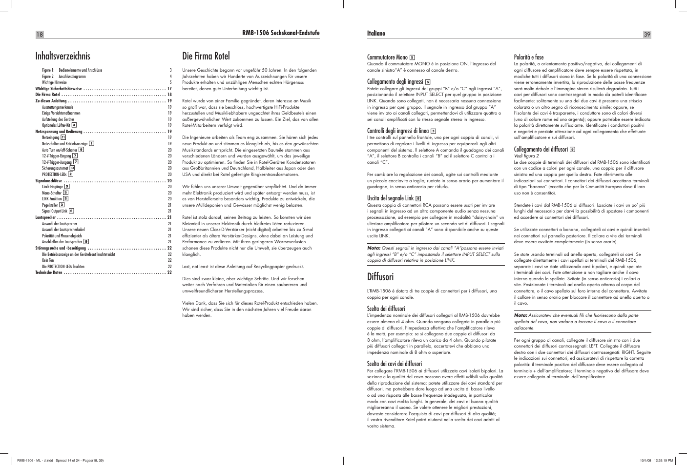 ROTEL RMB-1506 User Manual | Page 40 / 54