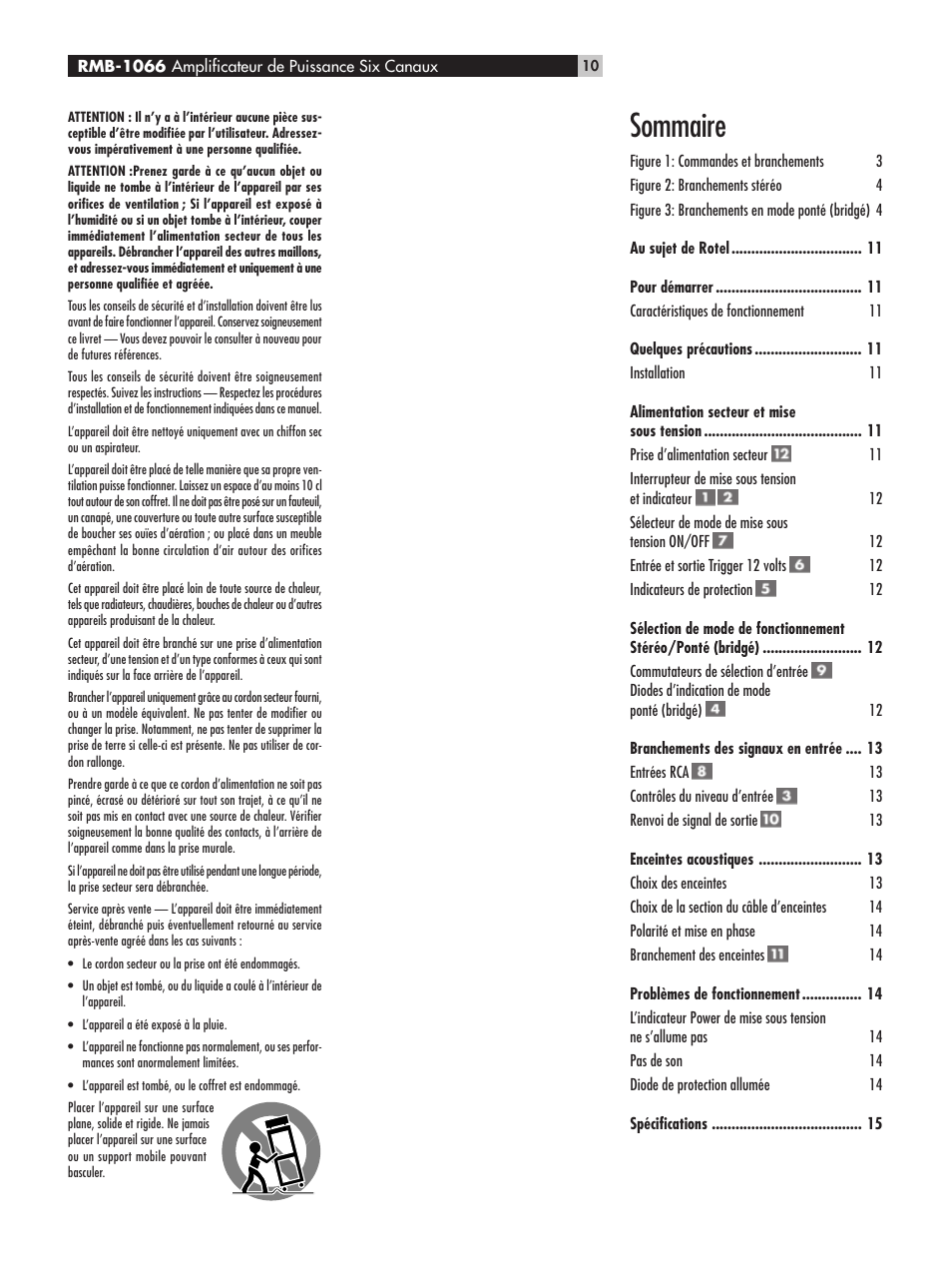 Sommaire | ROTEL RMB-1066 User Manual | Page 10 / 40