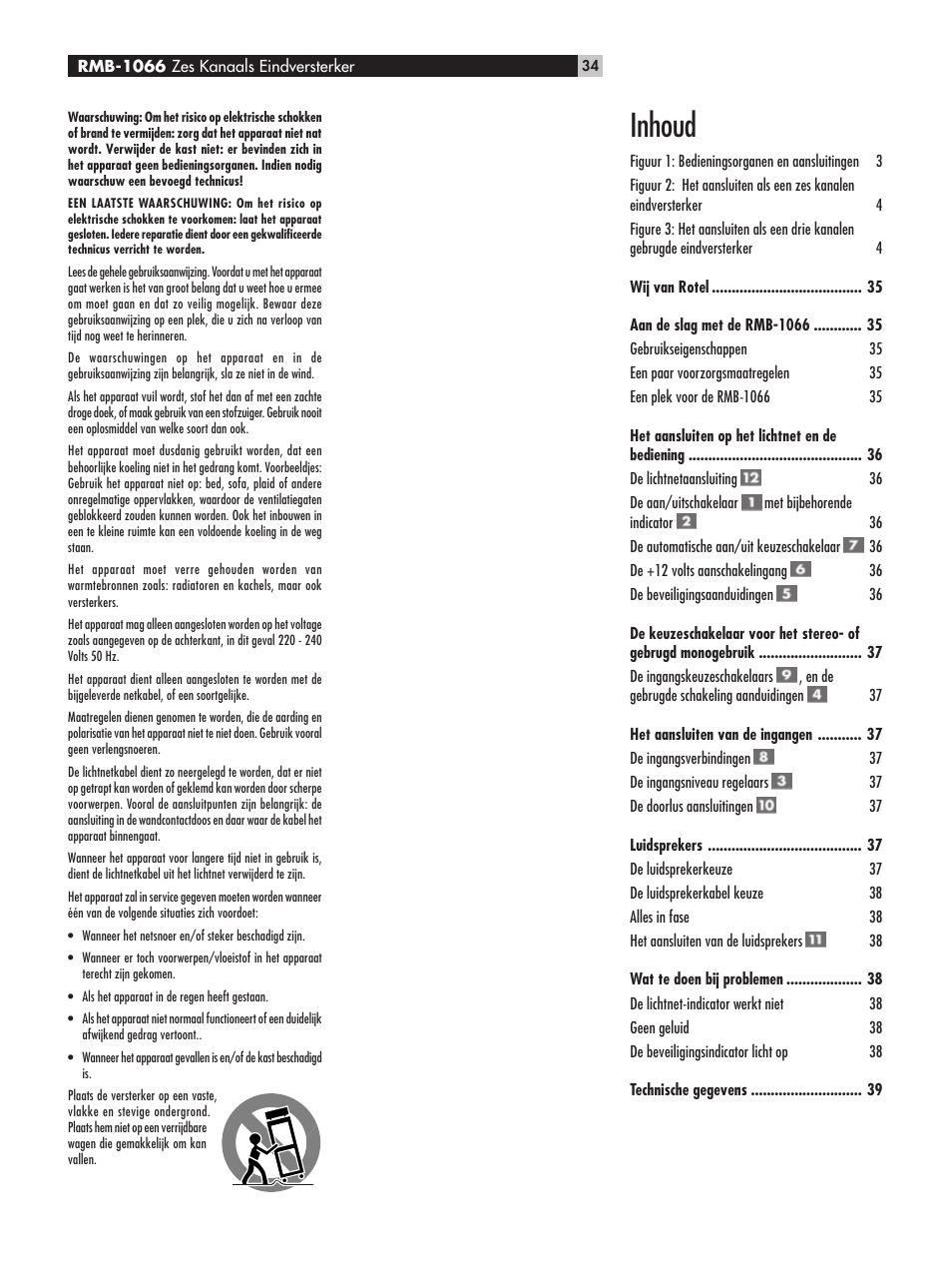 Inhoud | ROTEL RMB-1066 User Manual | Page 34 / 40