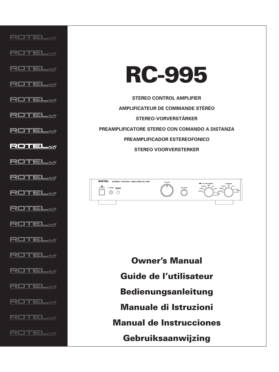 ROTEL RC-995 User Manual | 42 pages