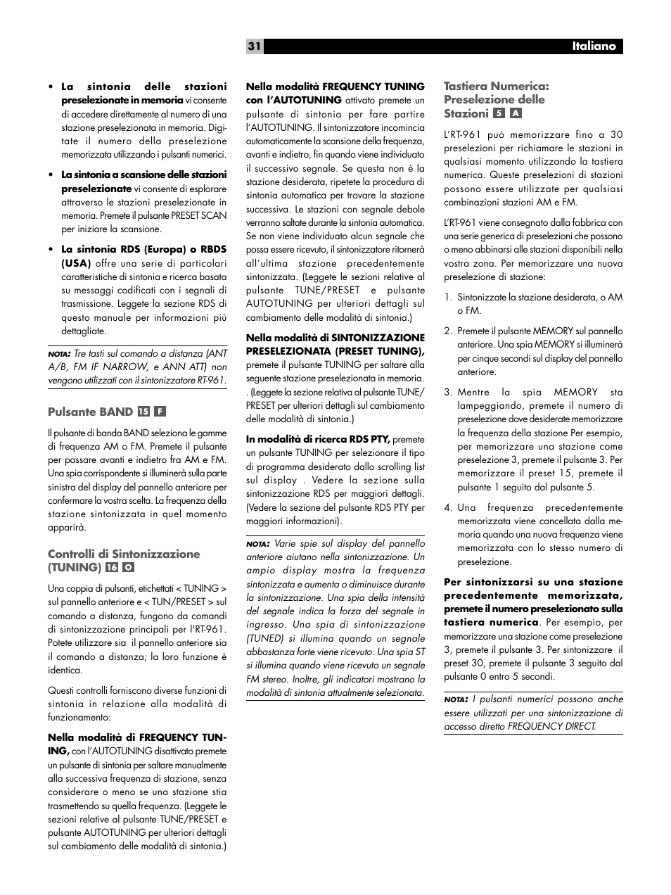ROTEL RT-961 User Manual | Page 31 / 48