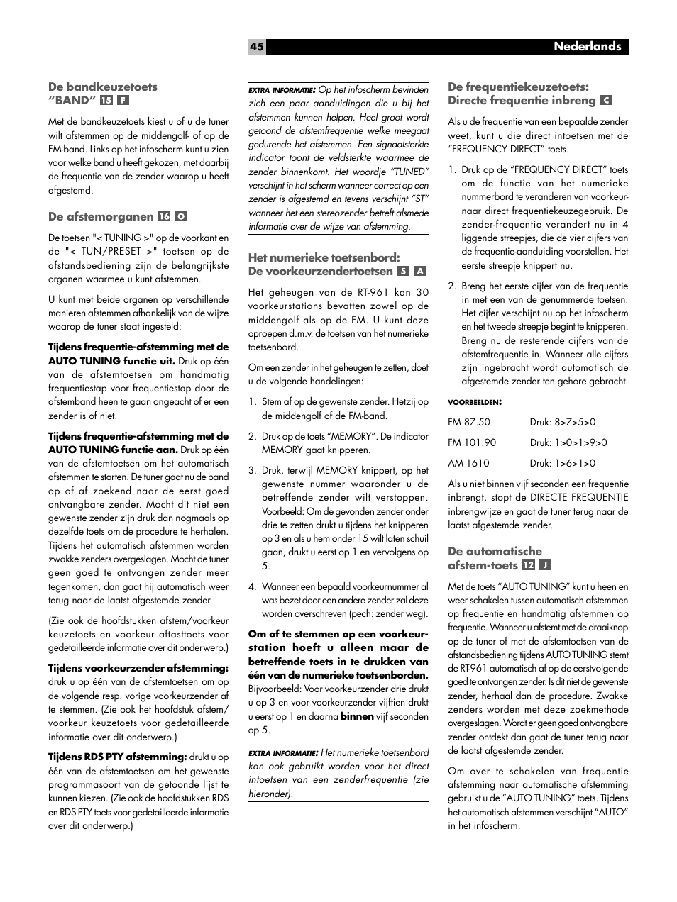 ROTEL RT-961 User Manual | Page 45 / 48