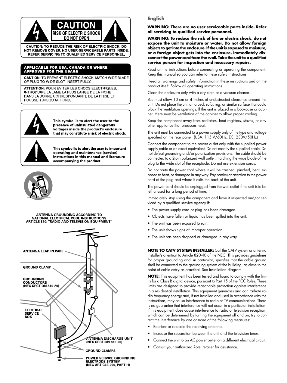 Rsx-972 surround sound receiver | ROTEL RSX-972 User Manual | Page 2 / 68