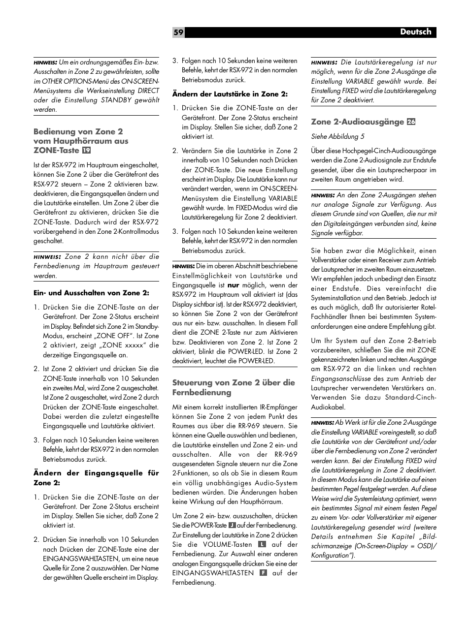 ROTEL RSX-972 User Manual | Page 59 / 68